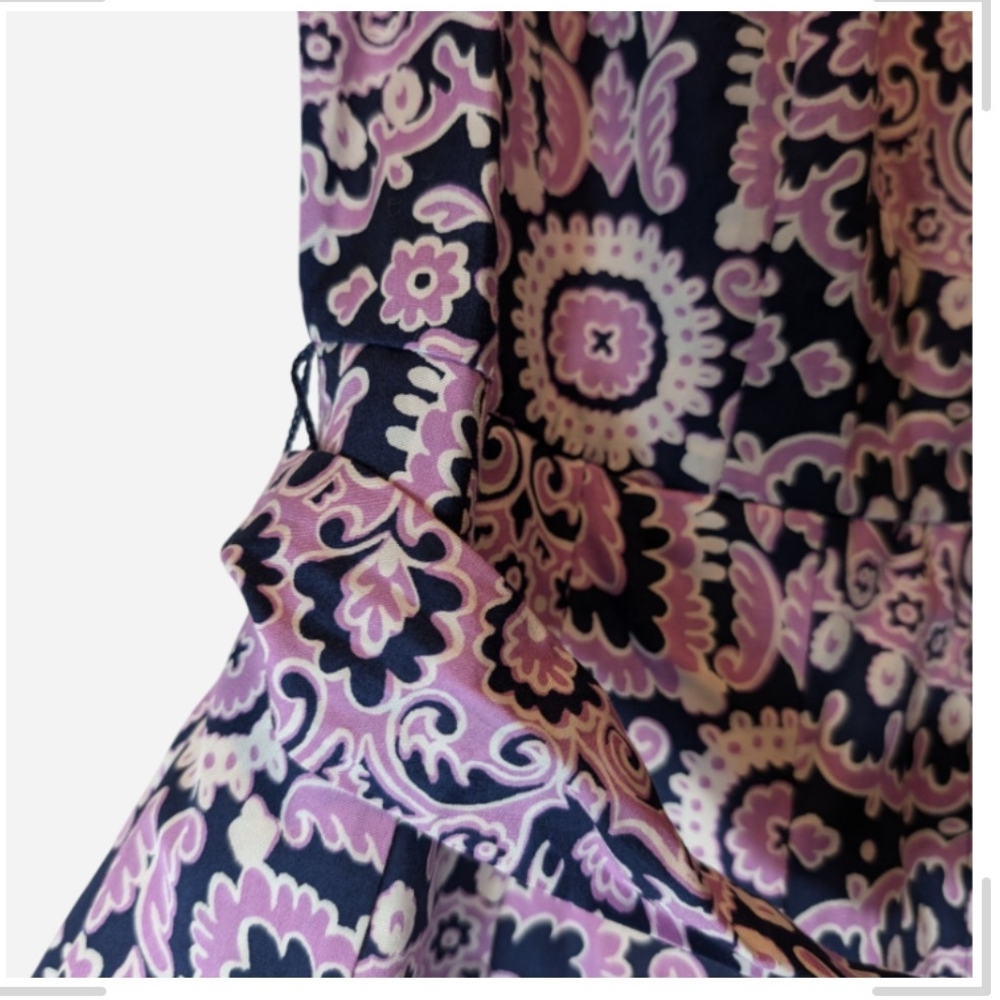 Talbots Purple  and Blue Midi Dress - Picture 7 of 11
